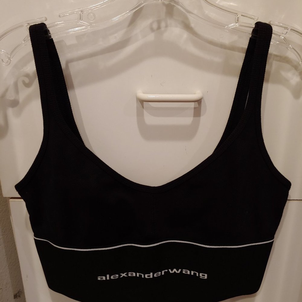 Alexander Wang ribbed jersey bra/crop top